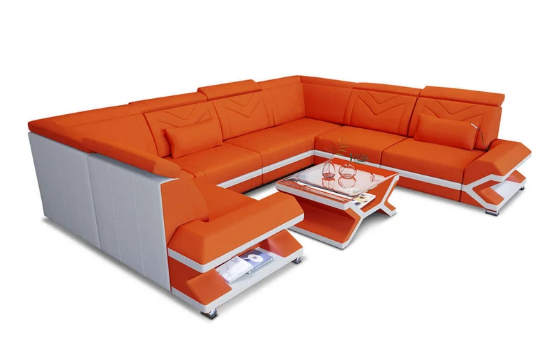 Wohnlandschaft Sorrento U-Form aus Stoff