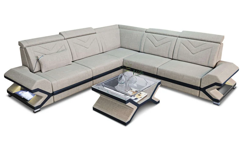 Ecksofa Sorrento L-Form aus Stoff