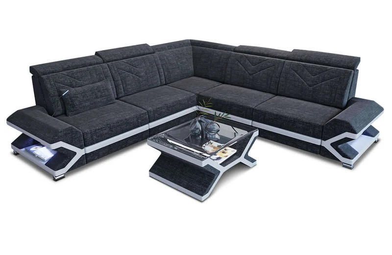 Ecksofa Sorrento L-Form aus Stoff