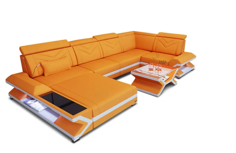 Stoff Wohnlandschaft Napoli U-Form