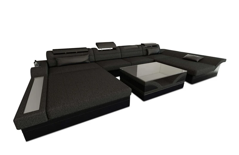 Couchlandschaft Monza U-Form in Stoff