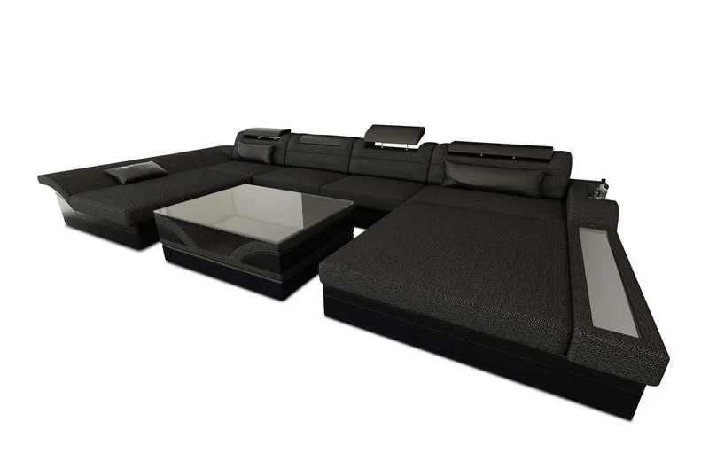Couchlandschaft Monza U-Form in Stoff