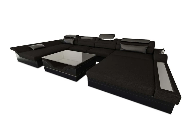 Couchlandschaft Monza U-Form in Stoff