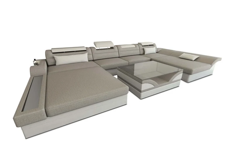 Couchlandschaft Monza U-Form in Stoff