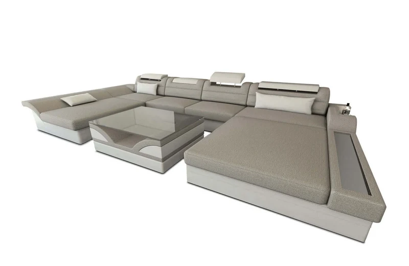 Couchlandschaft Monza U-Form in Stoff