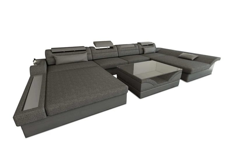 Couchlandschaft Monza U-Form in Stoff
