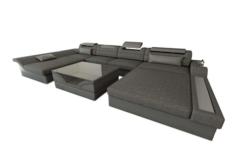 Couchlandschaft Monza U-Form in Stoff