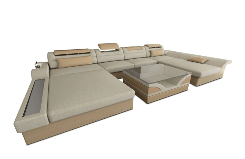 Couchlandschaft Monza U-Form in Stoff