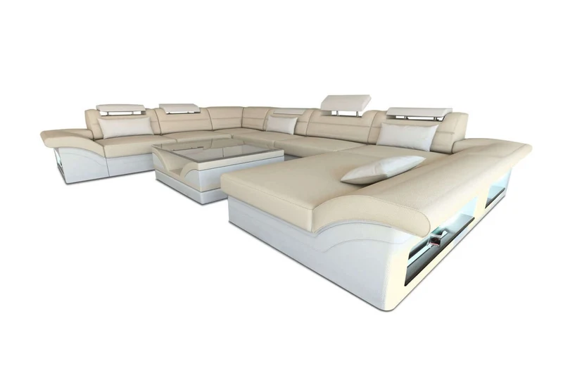 XXL Wohnlandschaft Enzo U-Form in Stoff