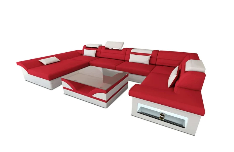 Wohnlandschaft Enzo U-Form in Stoff