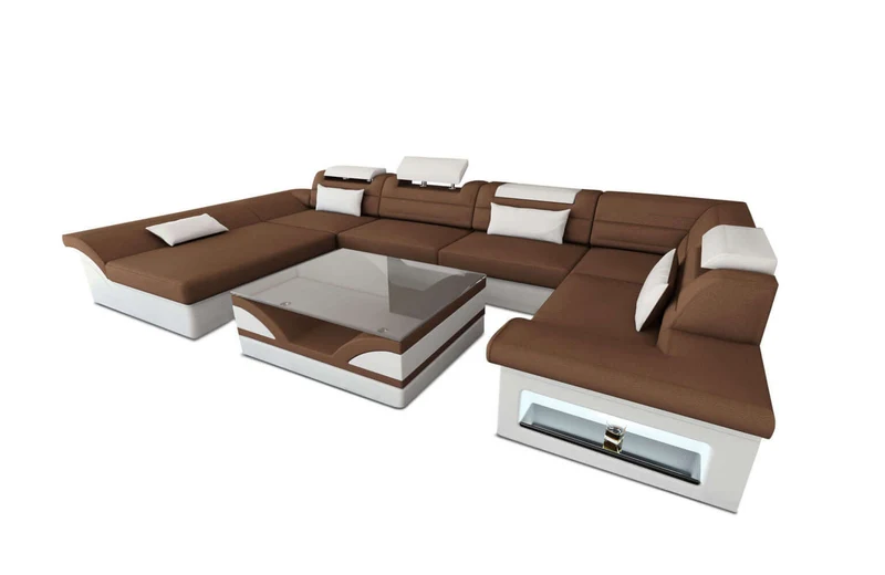 Wohnlandschaft Enzo U-Form in Stoff
