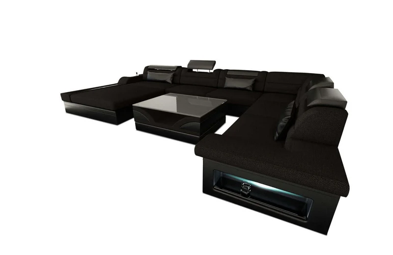 Wohnlandschaft Mezzo XXL U-Form in Stoff