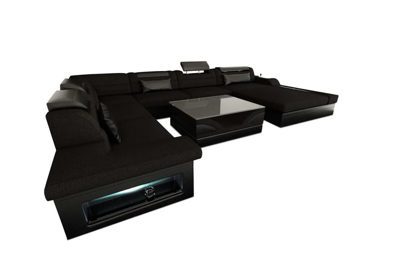Wohnlandschaft Mezzo XXL U-Form in Stoff