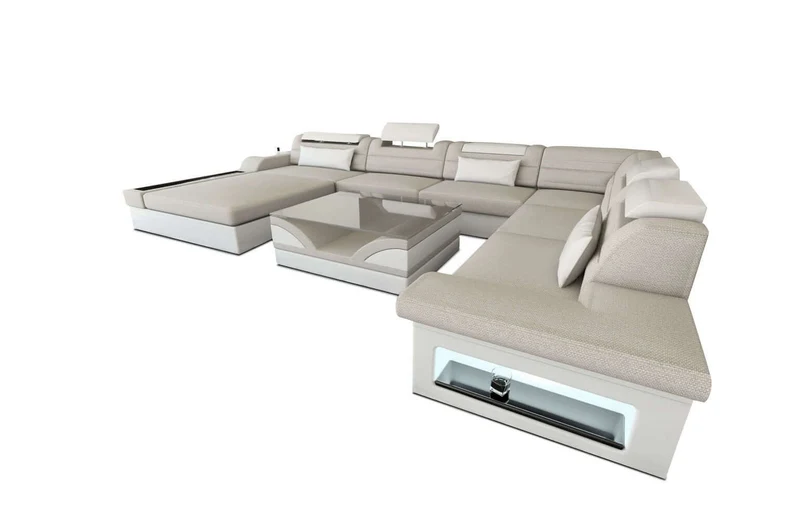 Wohnlandschaft Mezzo XXL U-Form in Stoff