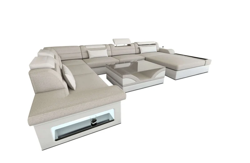 Wohnlandschaft Mezzo XXL U-Form in Stoff