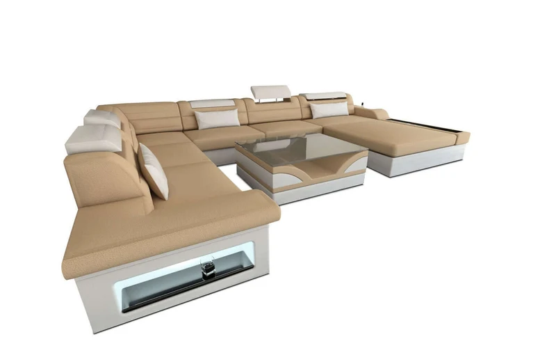Wohnlandschaft Mezzo XXL U-Form in Stoff