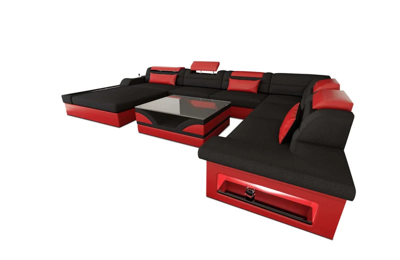 Wohnlandschaft Mezzo XXL U-Form in Stoff