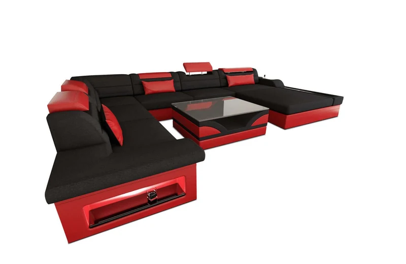 Wohnlandschaft Mezzo XXL U-Form in Stoff