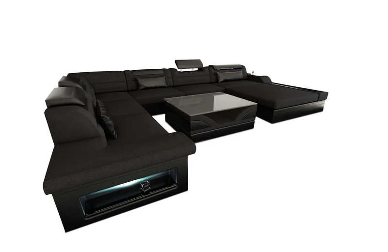 Wohnlandschaft Mezzo XXL U-Form in Stoff