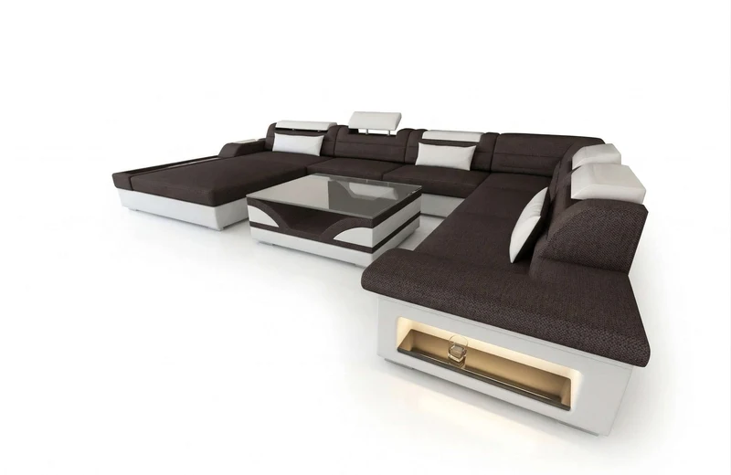 Wohnlandschaft Mezzo XXL U-Form in Stoff