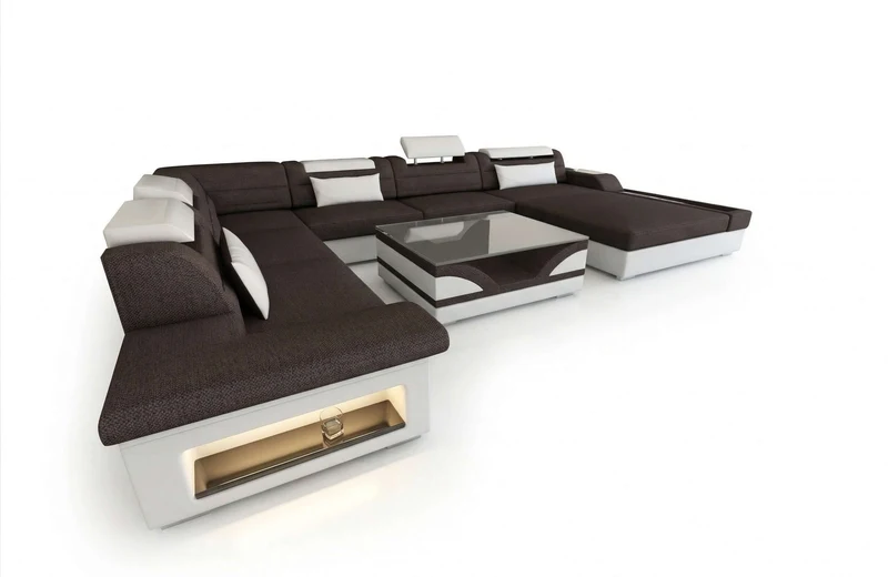 Wohnlandschaft Mezzo XXL U-Form in Stoff