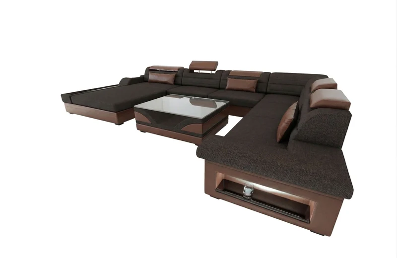 Wohnlandschaft Mezzo XXL U-Form in Stoff