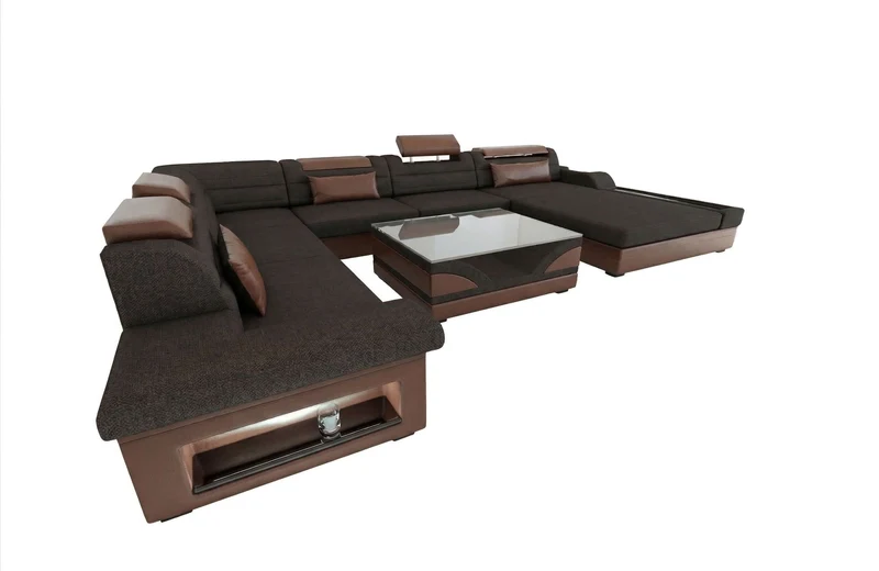 Wohnlandschaft Mezzo XXL U-Form in Stoff