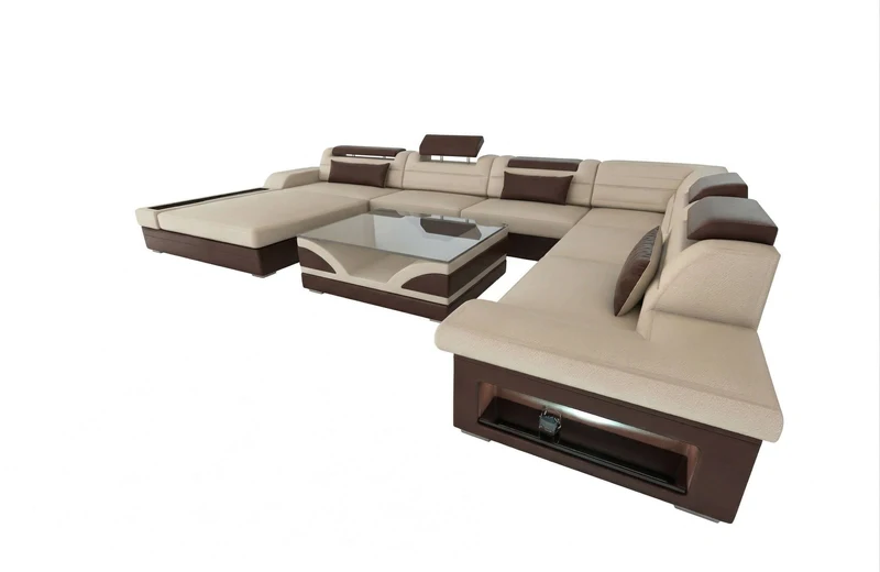 Wohnlandschaft Mezzo XXL U-Form in Stoff