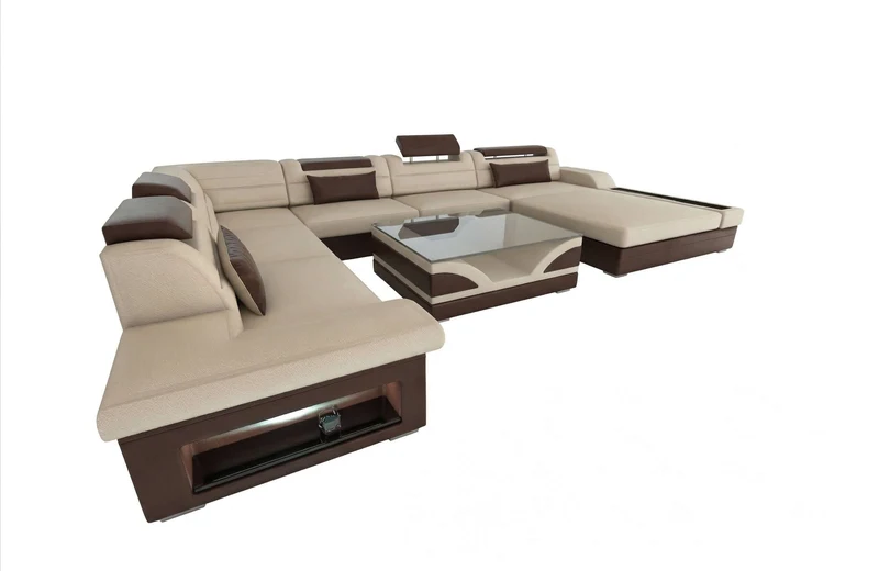 Wohnlandschaft Mezzo XXL U-Form in Stoff