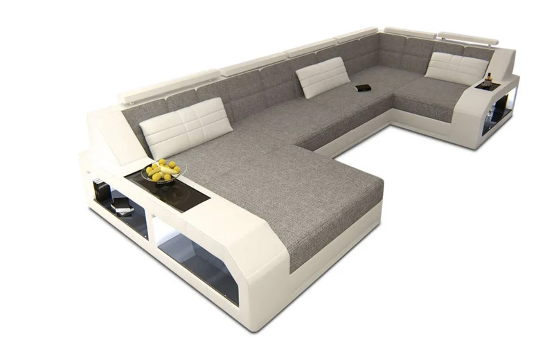 Wohnlandschaft Arezzo U-Form aus Stoff