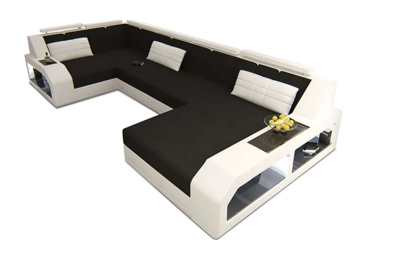 Wohnlandschaft Arezzo U-Form aus Stoff