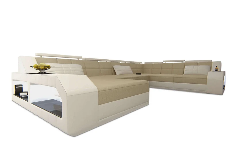 XXL Stoff Wohnlandschaft Matera U-Form