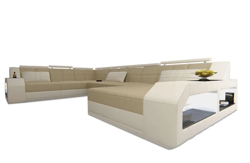 XXL Stoff Wohnlandschaft Matera U-Form