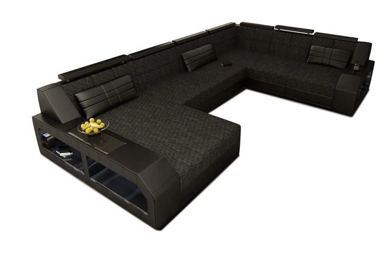 XXL Stoff Wohnlandschaft Matera U-Form