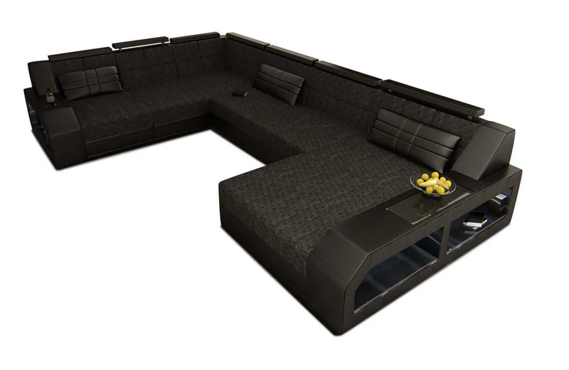 XXL Stoff Wohnlandschaft Matera U-Form