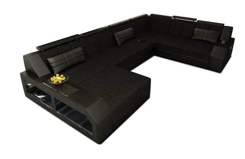 XXL Stoff Wohnlandschaft Matera U-Form