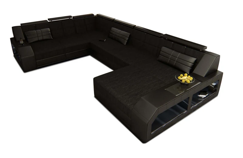 XXL Stoff Wohnlandschaft Matera U-Form