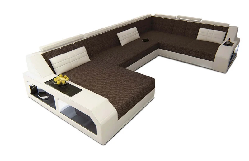 XXL Stoff Wohnlandschaft Matera U-Form