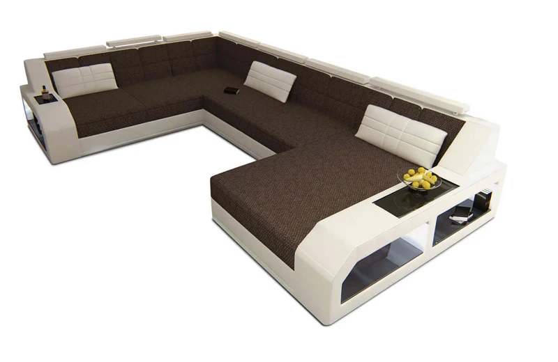 XXL Stoff Wohnlandschaft Matera U-Form