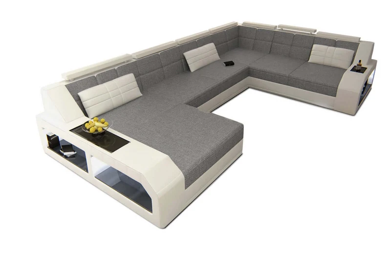 XXL Stoff Wohnlandschaft Matera U-Form