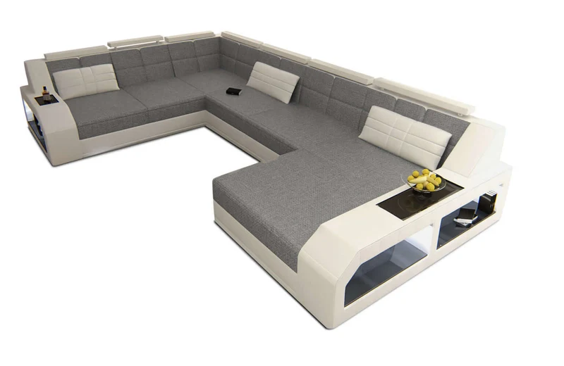 XXL Stoff Wohnlandschaft Matera U-Form