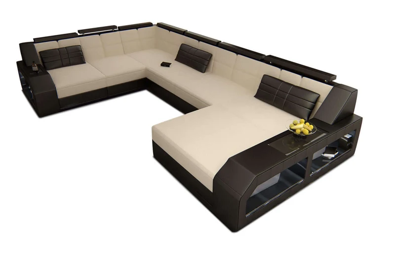 XXL Stoff Wohnlandschaft Matera U-Form