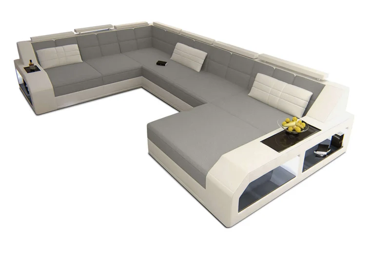 XXL Stoff Wohnlandschaft Matera U-Form