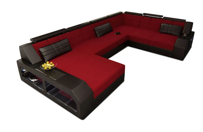 XXL Stoff Wohnlandschaft Matera U-Form