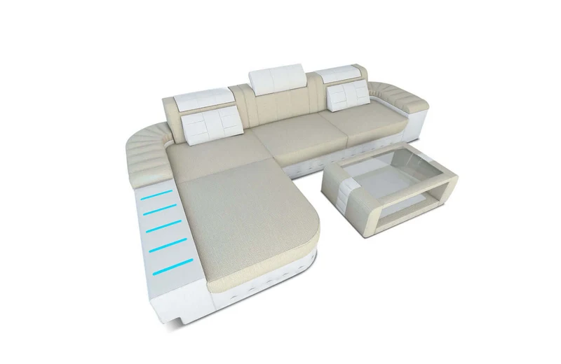 Ecksofa Bellagio L-Form aus Stoff