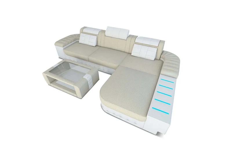 Ecksofa Bellagio L-Form aus Stoff