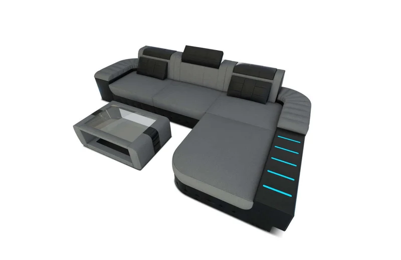 Ecksofa Bellagio L-Form aus Stoff