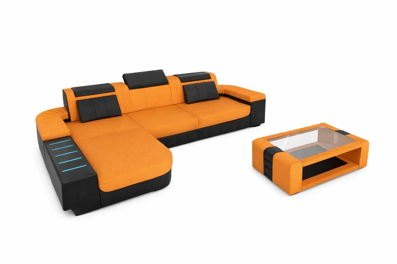 Ecksofa Bellagio L-Form aus Stoff
