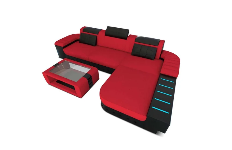 Ecksofa Bellagio L-Form aus Stoff