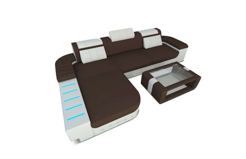 Ecksofa Bellagio L-Form aus Stoff